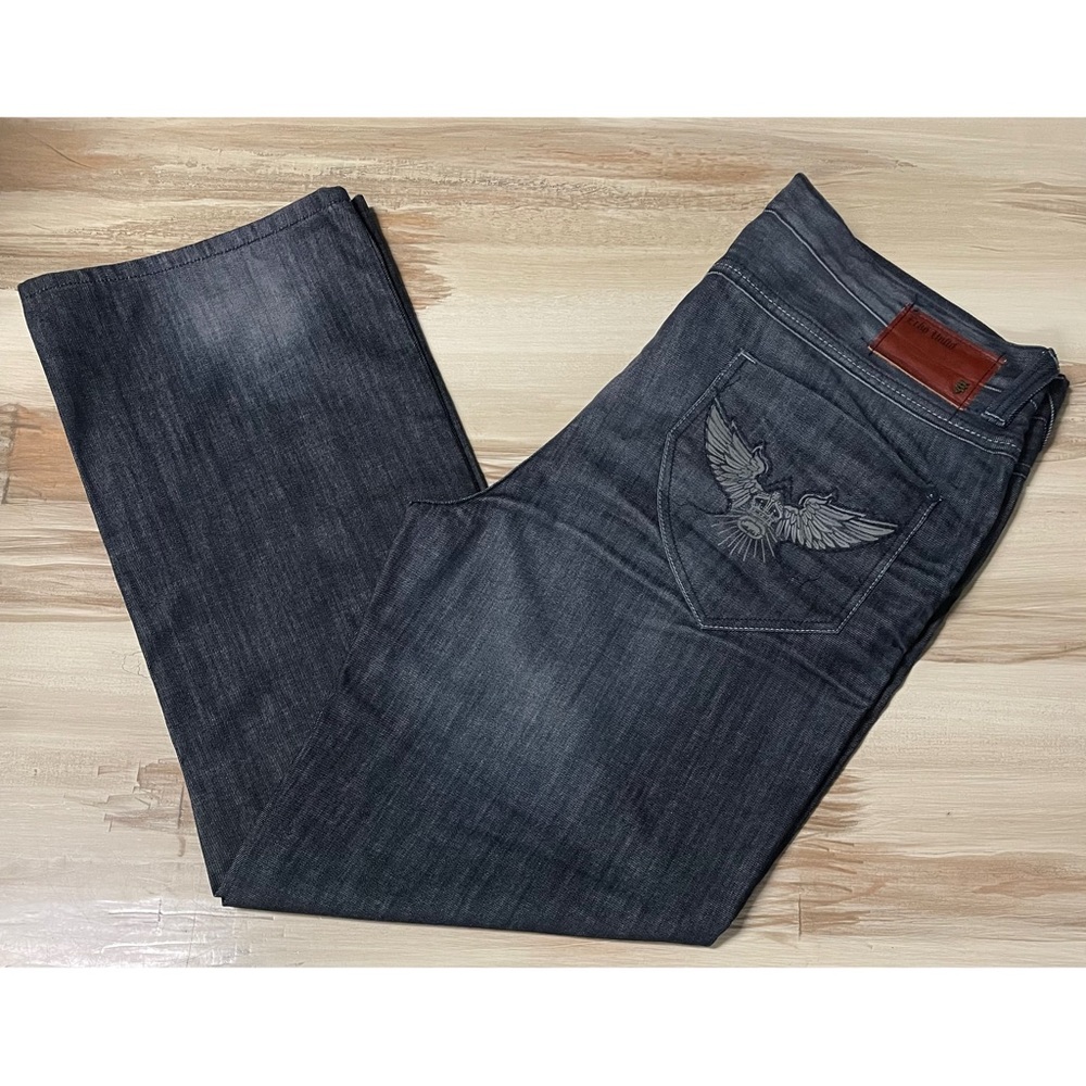 Men's Ecko Unltd. Straight Leg Jeans Dark Blue Size W42 - Picture 7 of 8
